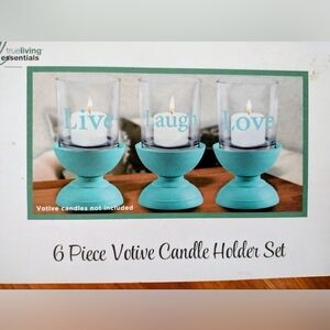 New True Living Essentials 6 piece votive candle holder set.